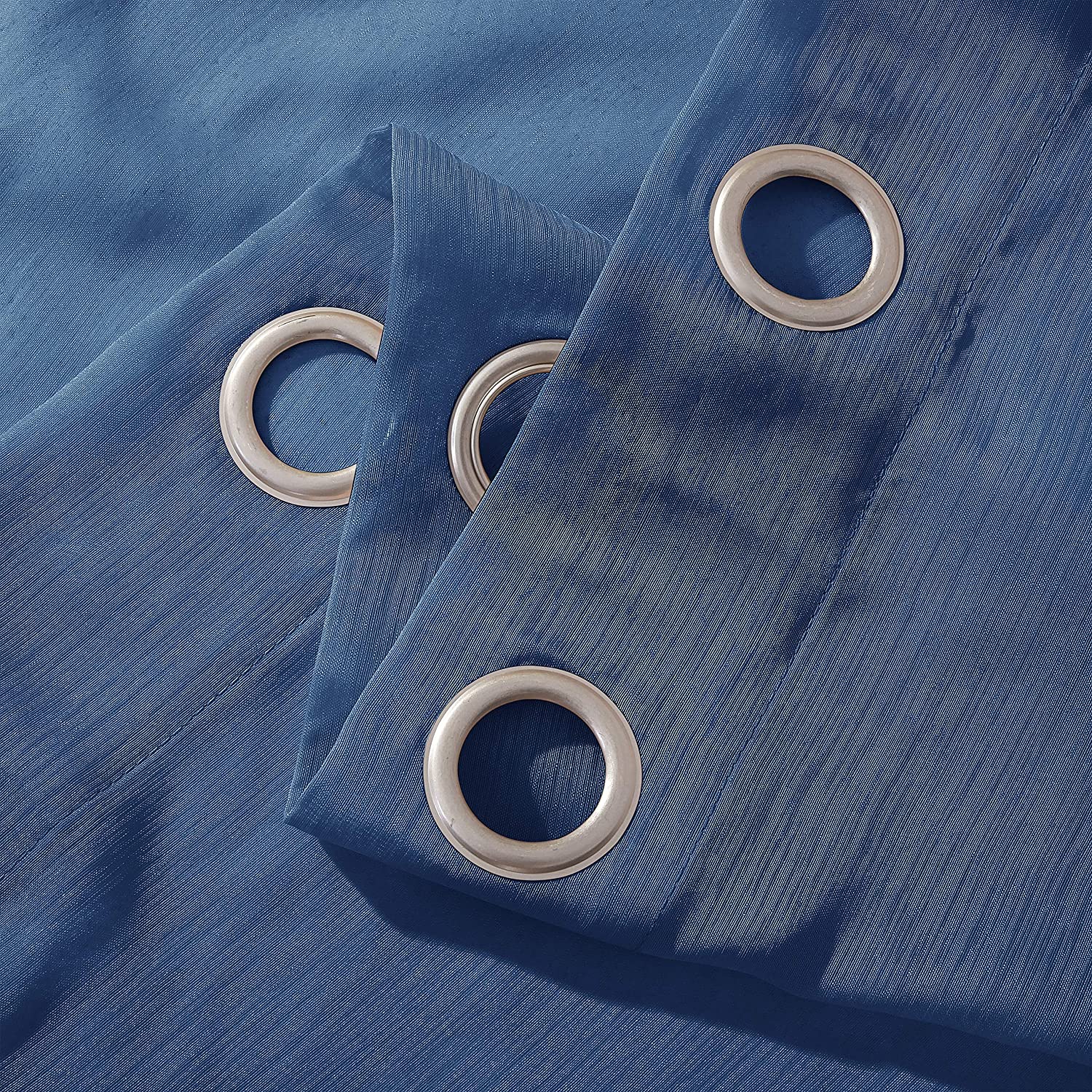 Dainty Home Malibu Solid Airy & Breathable Semi-Sheer Light Filtering Extra Wide Grommet Panel Pair