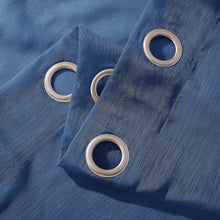 Load image into Gallery viewer, Dainty Home Malibu Solid Airy & Breathable Semi-Sheer Light Filtering Extra Wide Grommet Set Of 4 Window Panels