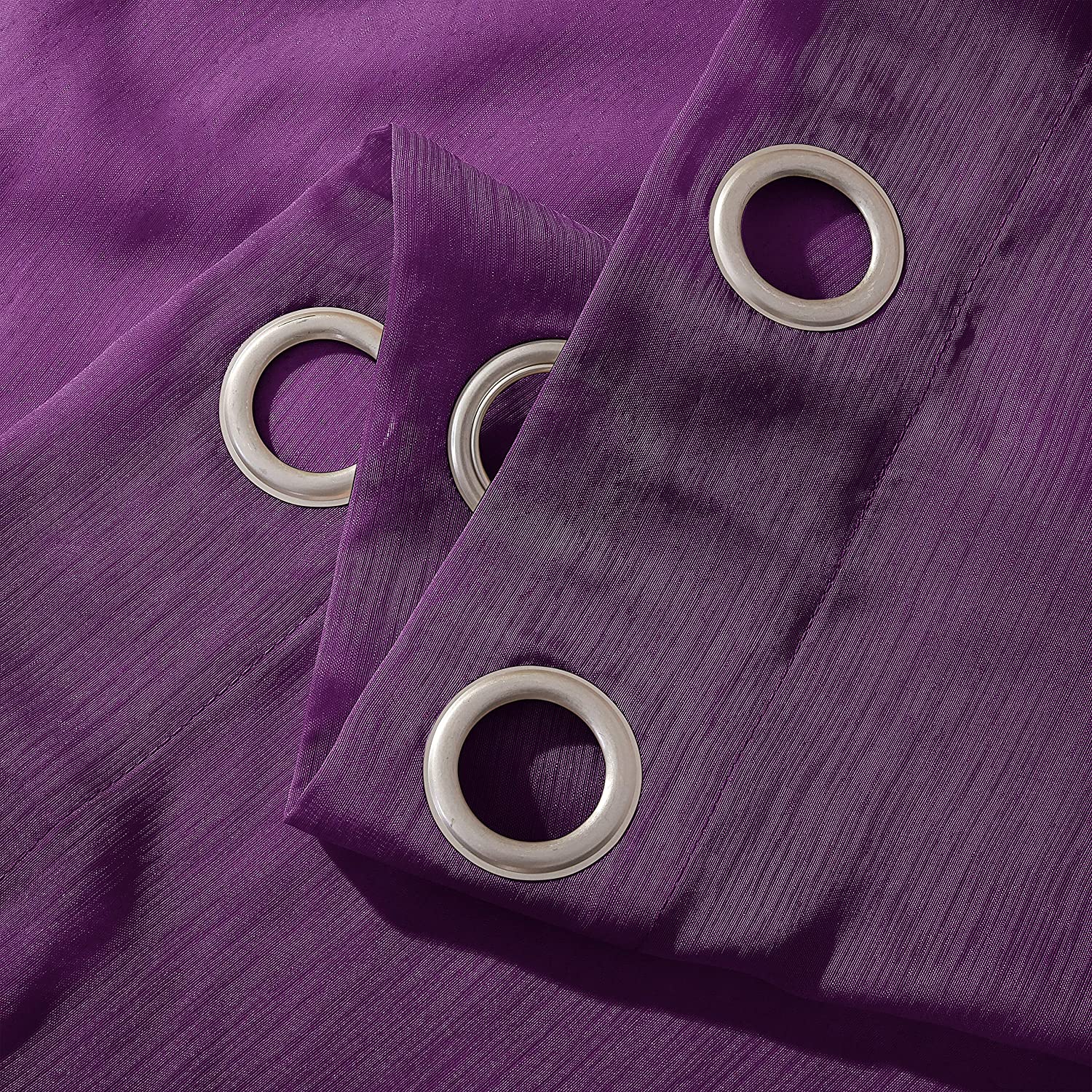 Dainty Home Malibu Solid Airy & Breathable Semi-Sheer Light Filtering Extra Wide Grommet Set Of 4 Window Panels