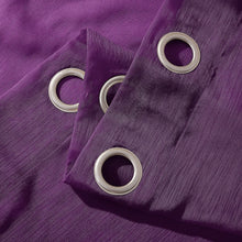 Load image into Gallery viewer, Dainty Home Malibu Solid Airy & Breathable Semi-Sheer Light Filtering Extra Wide Grommet Set Of 4 Window Panels