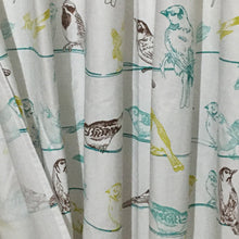 Load image into Gallery viewer, Dainty Home 100% Cotton Birds Fabric Shower Curtain, 70'' W x 72'' L