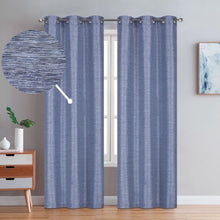 Load image into Gallery viewer, Dainty Home Barcelona Boho Sateen 3D Microstripes Design Room Darkening Grommet Panel Pair