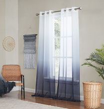 Load image into Gallery viewer, Dainty Home Shadow Ombre Linen Look Boho Gradient Linen Textured Grommet Panel Pair
