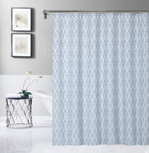 Load image into Gallery viewer, Dainty Home Topaz 3D Embossed Textured Lustrous Lurex Geometric Designed Fabric Shower Curtain