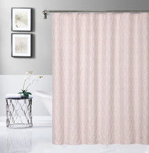 Load image into Gallery viewer, Dainty Home Topaz 3D Embossed Textured Lustrous Lurex Geometric Designed Fabric Shower Curtain