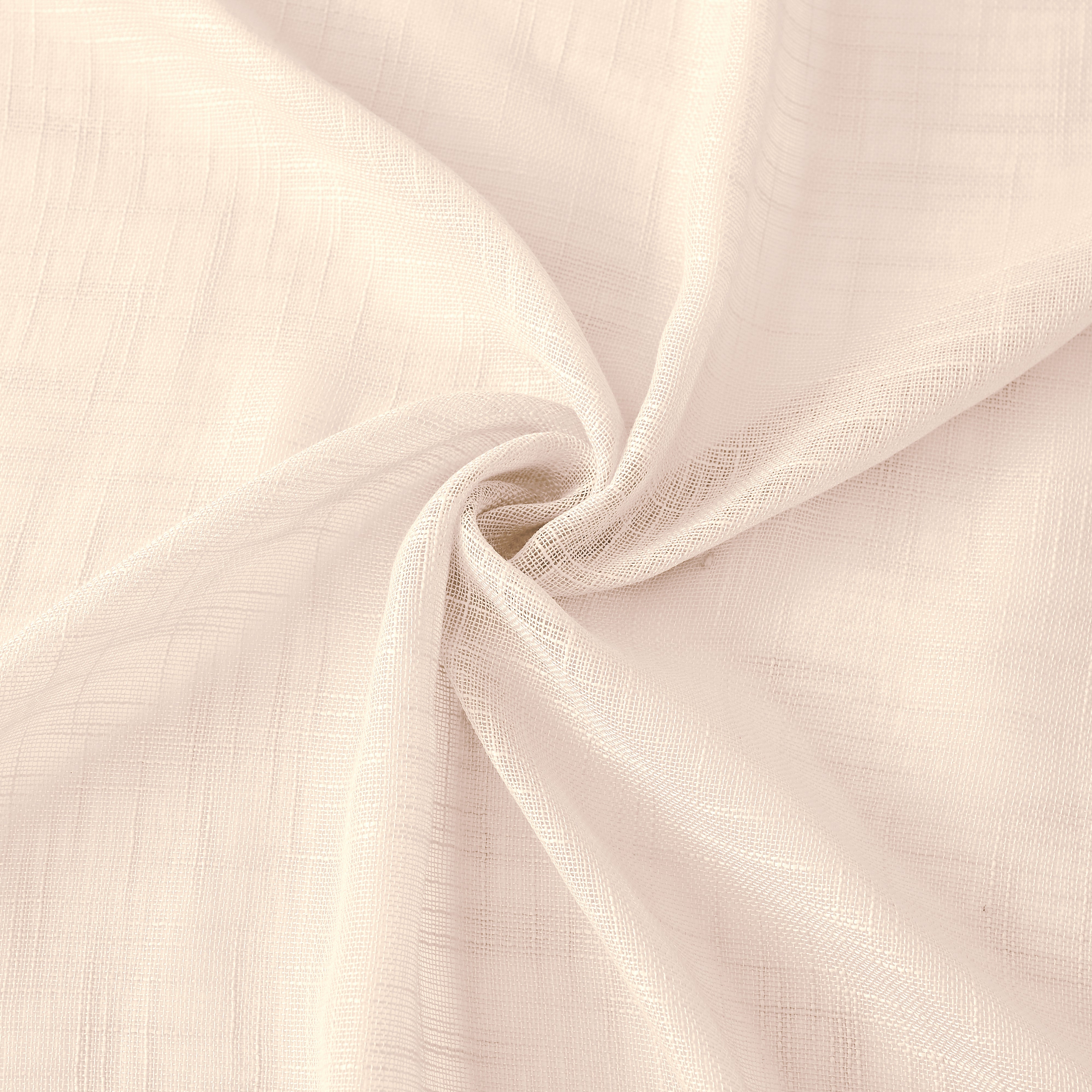 Dainty Home Hannah Solid Criss-Cross Weave Fabric Semi-Sheer Airy & Breathable Light Filtering Grommet Panel Pair