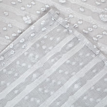 Load image into Gallery viewer, Dainty Home Cassandra Modern 3D Striped Design With 3D Cotton Puffs Linen Look Light Filtering Grommet Panel Pair