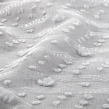 Load image into Gallery viewer, Dainty Home Cassandra Modern 3D Striped Design With 3D Cotton Puffs Linen Look Light Filtering Grommet Panel Pair