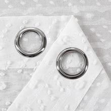 Load image into Gallery viewer, Dainty Home Cassandra Modern 3D Striped Design With 3D Cotton Puffs Linen Look Light Filtering Grommet Panel Pair