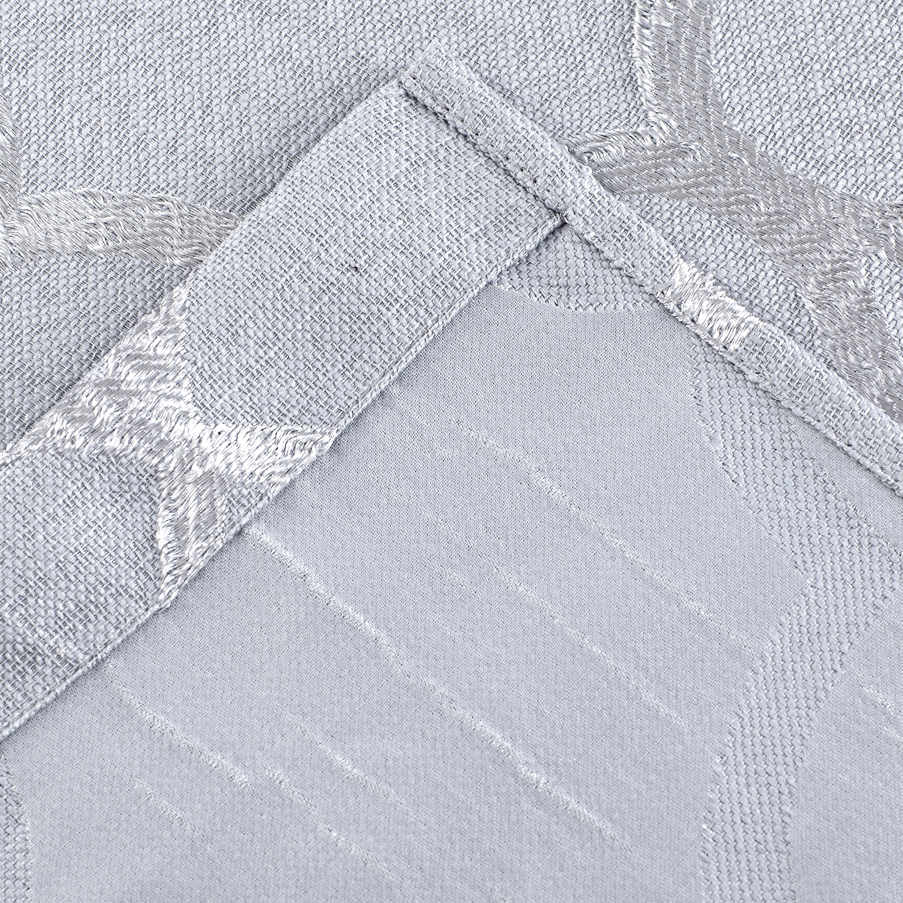 Dainty Home Carly Contemporary Luxurious Satin Embroidered Damask Design Room Darkening Grommet Panel Pair