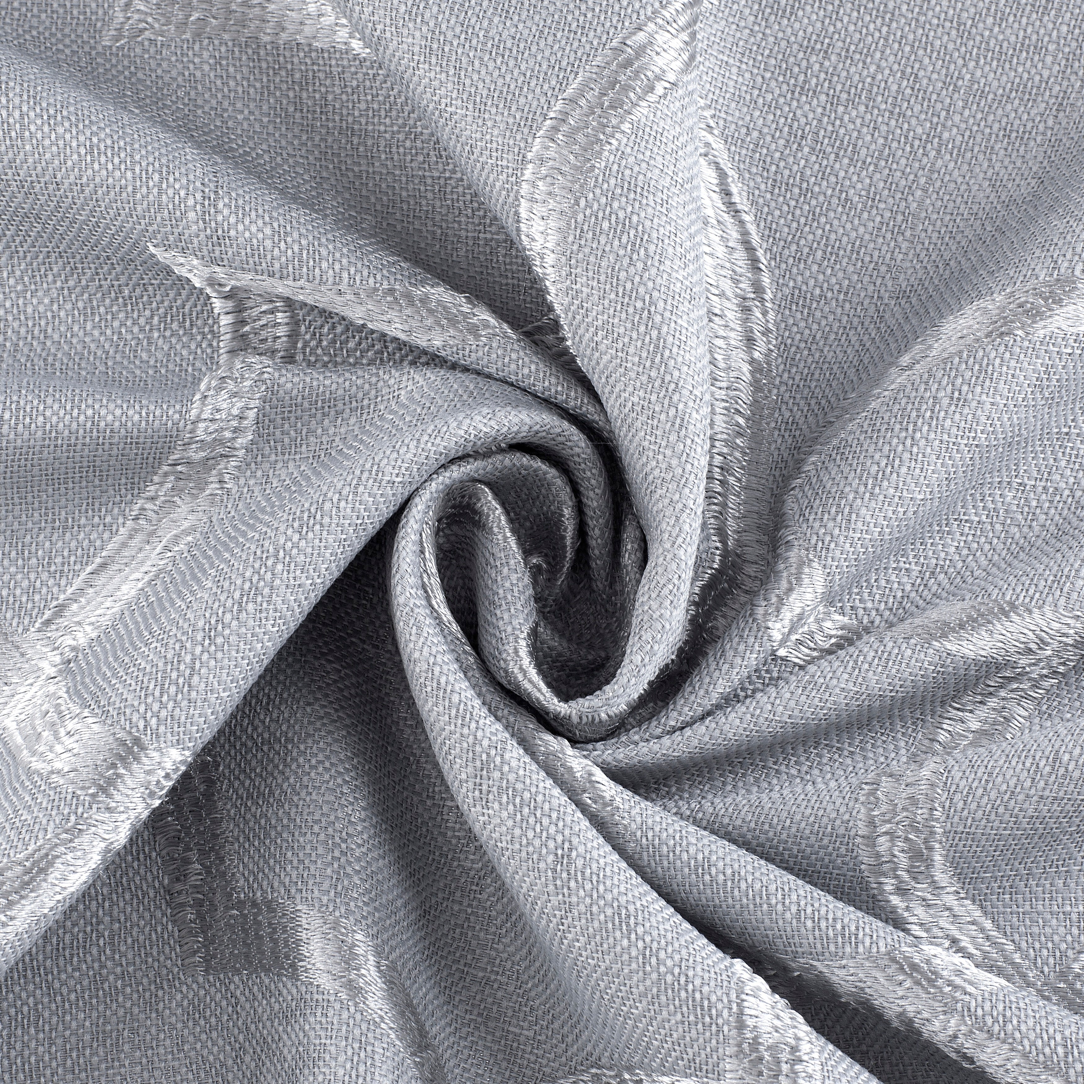 Dainty Home Carly Contemporary Luxurious Satin Embroidered Damask Design Room Darkening Grommet Panel Pair