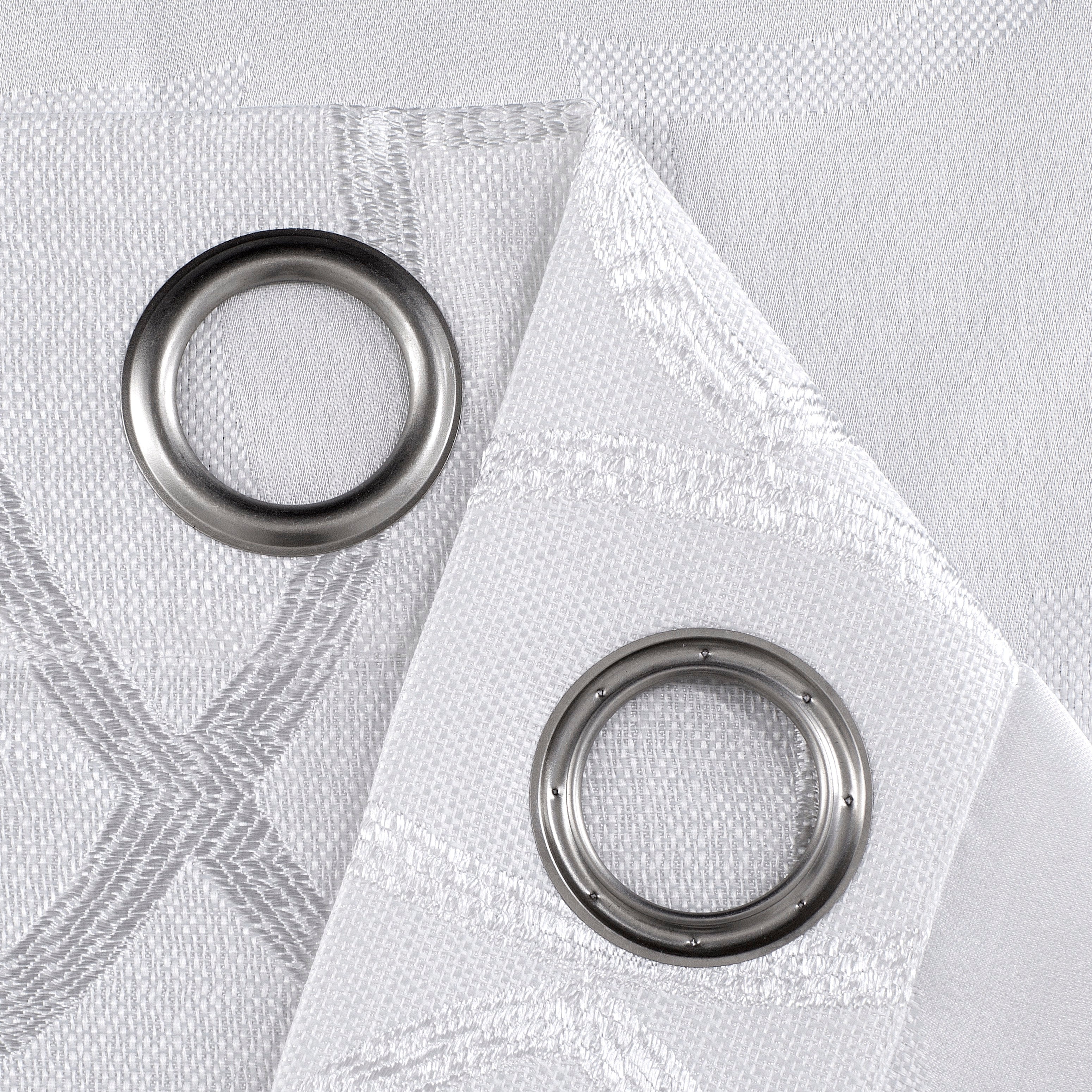 Dainty Home Carly Contemporary Luxurious Satin Embroidered Damask Design Room Darkening Grommet Panel Pair