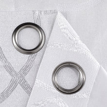 Load image into Gallery viewer, Dainty Home Carly Contemporary Luxurious Satin Embroidered Damask Design Room Darkening Grommet Panel Pair