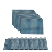 Load image into Gallery viewer, Dainty Home Checkers Woven Textilene Crossweave With Textured Geometric Checkers Pattern Reversible 13" x 19" Rectangular Placemats