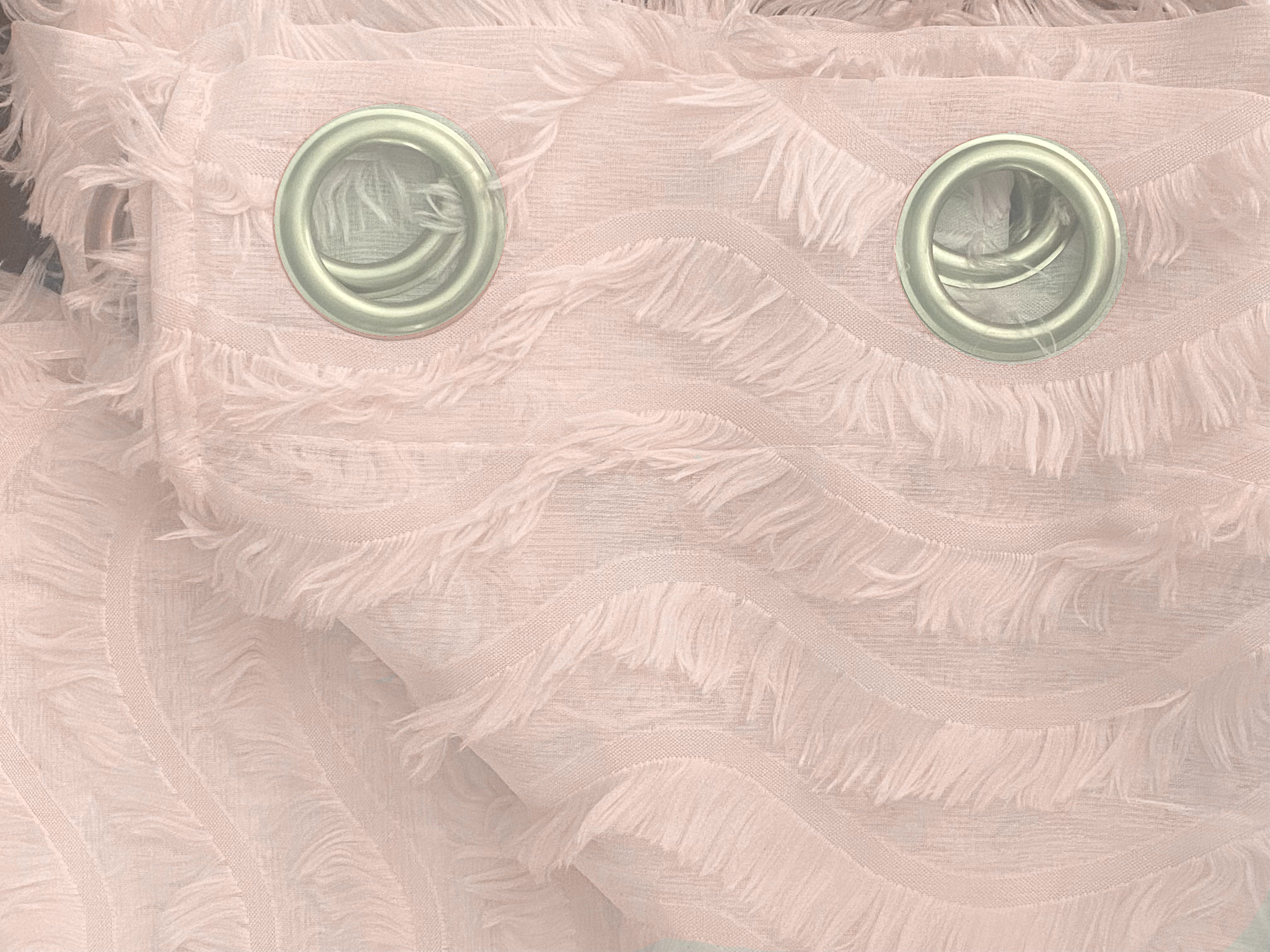 Dainty Home Claire Modern 3D Stripe Waves Textured Designed Light Filtering Grommet Panel Pair