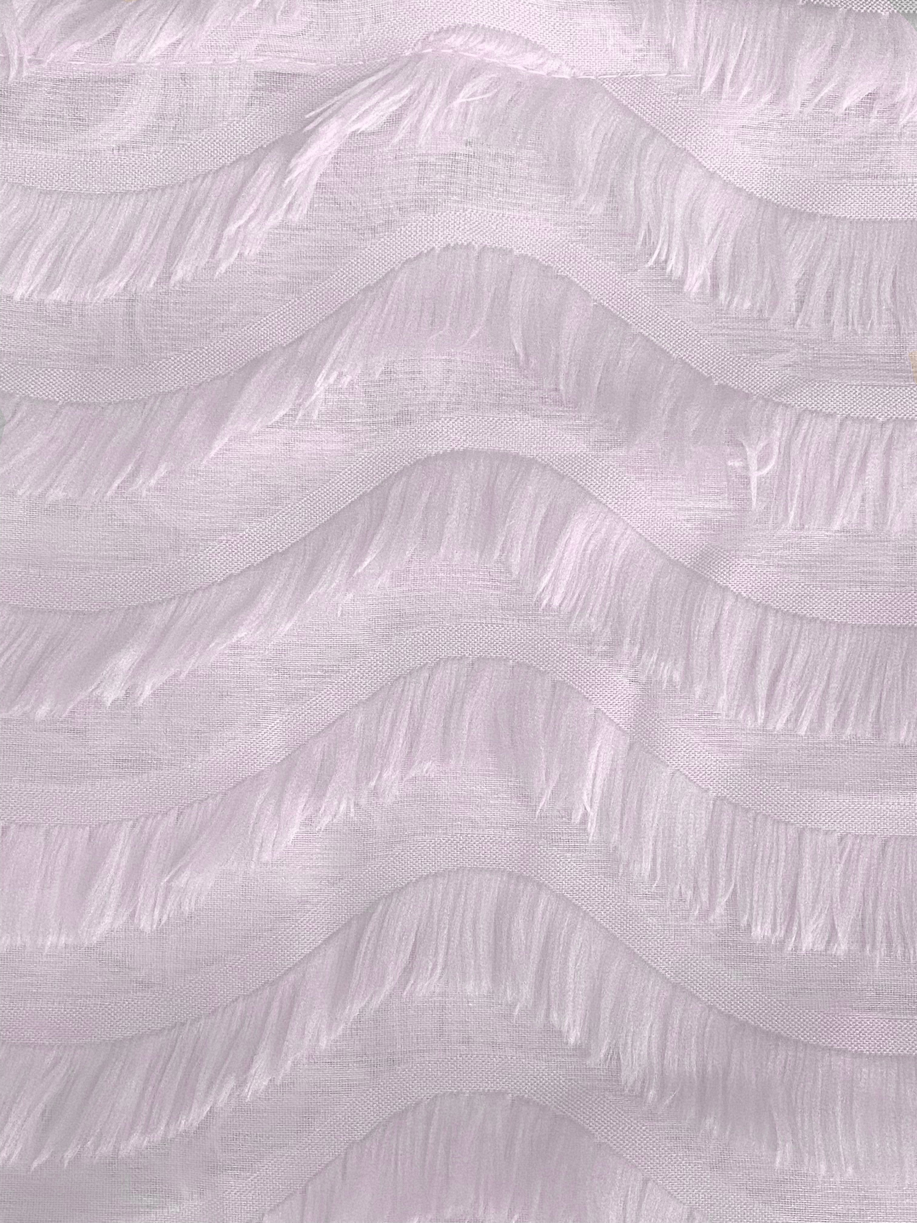 Dainty Home Claire Modern 3D Stripe Waves Textured Designed Light Filtering Grommet Panel Pair