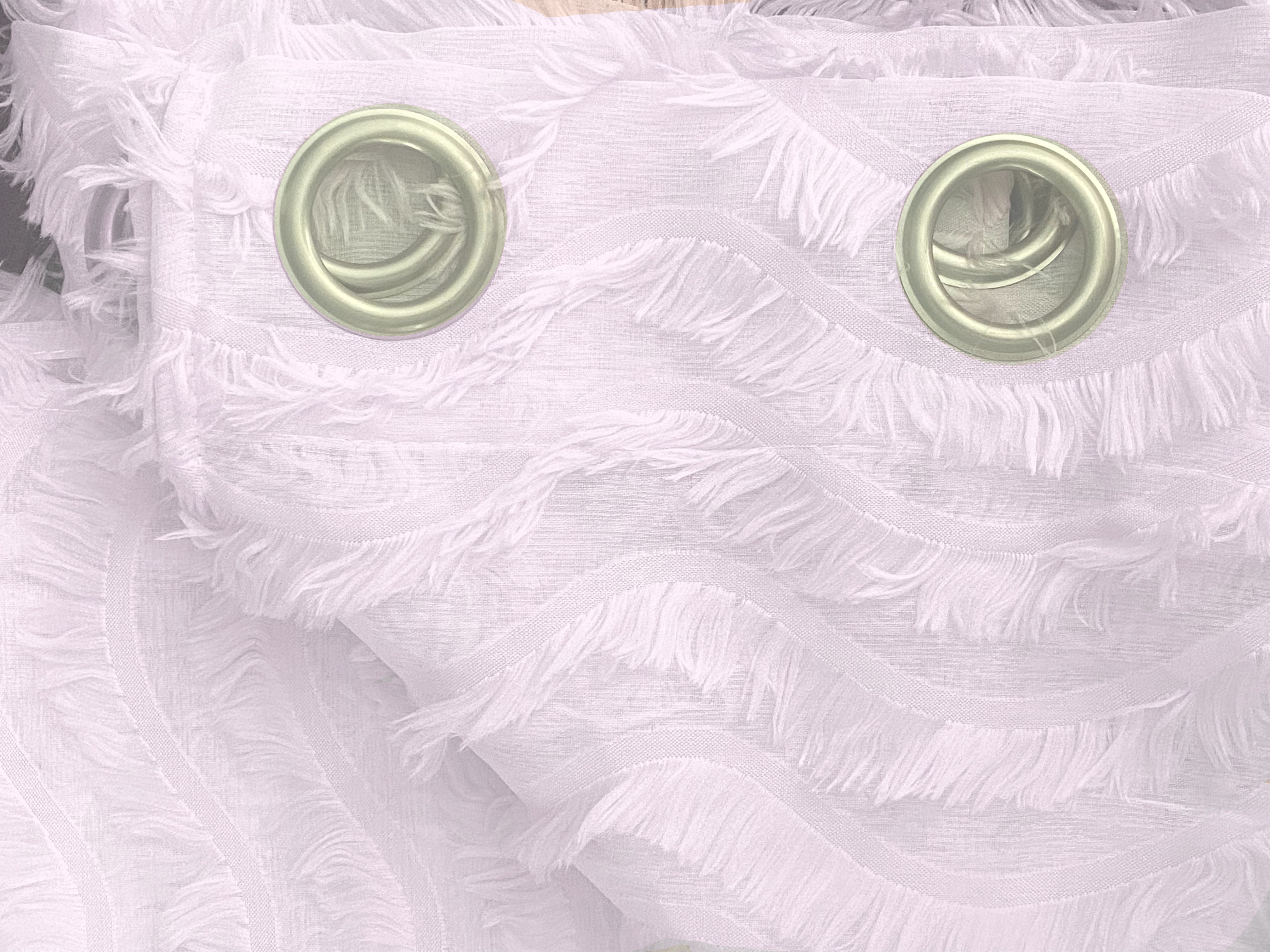 Dainty Home Claire Modern 3D Stripe Waves Textured Designed Light Filtering Grommet Panel Pair