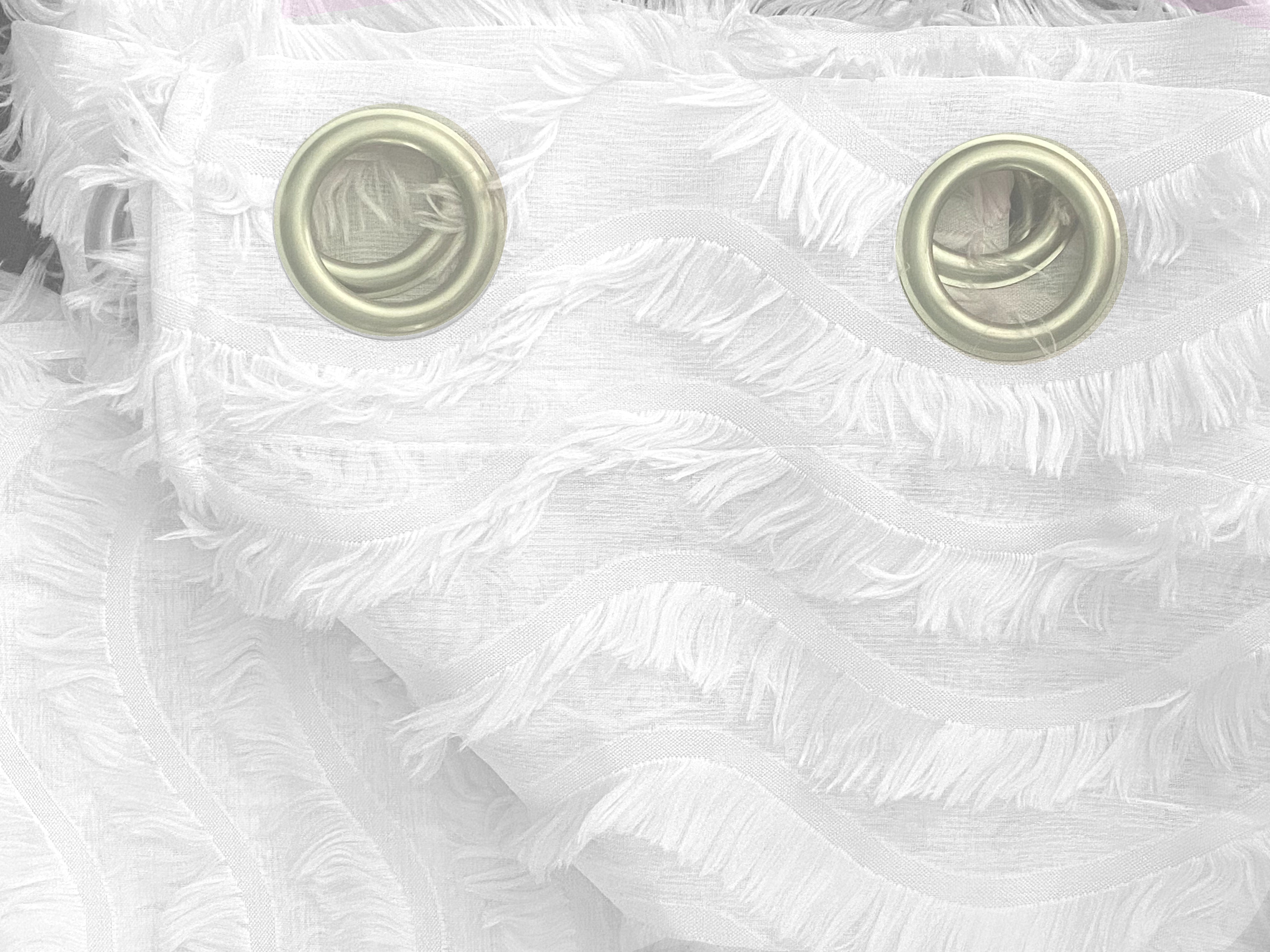 Dainty Home Claire Modern 3D Stripe Waves Textured Designed Light Filtering Grommet Panel Pair