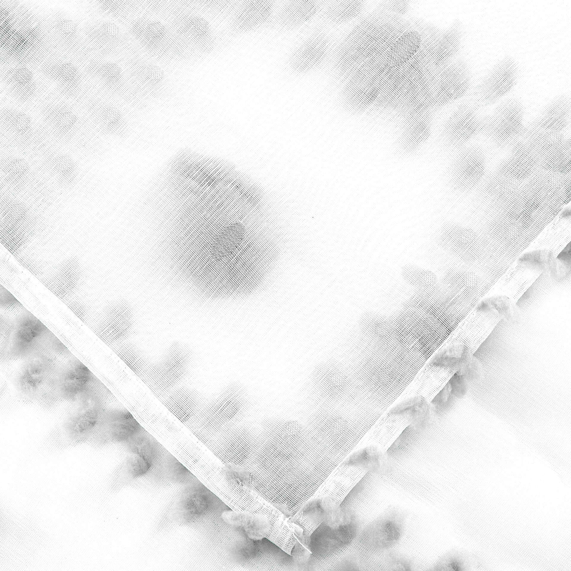 Dainty Home Cloud Linen Look Light Filtering Grommet Panel Pair With 3D Cotton Like Cloud Puffs