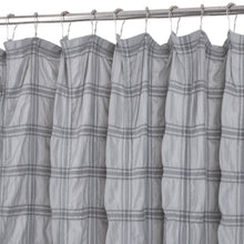 Load image into Gallery viewer, Dainty Home Crinkle Plaid Textured Embossed Weaved Plaid Designed Shower Curtain