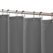 Load image into Gallery viewer, Dainty Home 14-Piece Bath Set with 1 Waffle 70 in. x 72 in. Shower Curtain, 1 Peva Liner and 12 Stainless Steel Rollerball Hooks