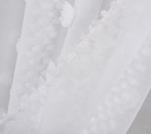 Load image into Gallery viewer, Dainty Home Cloud Linen Look Light Filtering Grommet Panel Pair With 3D Cotton Like Cloud Puffs