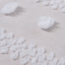 Load image into Gallery viewer, Dainty Home Cloud Linen Look Light Filtering Grommet Panel Pair With 3D Cotton Like Cloud Puffs