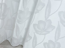 Load image into Gallery viewer, Dainty Home Lily 3D Floral Textured Weaved Lurex Floral Designed Fabric Shower Curtain