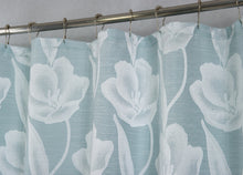 Load image into Gallery viewer, Dainty Home Lily 3D Floral Textured Weaved Lurex Floral Designed Fabric Shower Curtain
