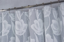 Load image into Gallery viewer, Dainty Home Lily 3D Floral Textured Weaved Lurex Floral Designed Fabric Shower Curtain