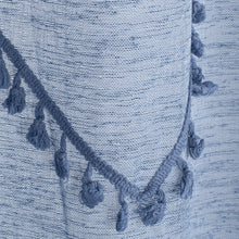 Load image into Gallery viewer, Dainty Home Natural Tassels 3D Linen Look Textured Tassels Designed Shower Curtain