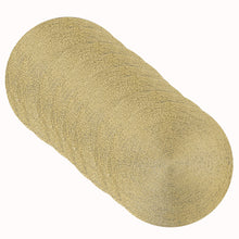 Load image into Gallery viewer, Dainty Home Regency Woven Metallic Lace Crossweave With A Contemporary Metallic Lace Pattern Reversible 15" x 15" Round Placemats