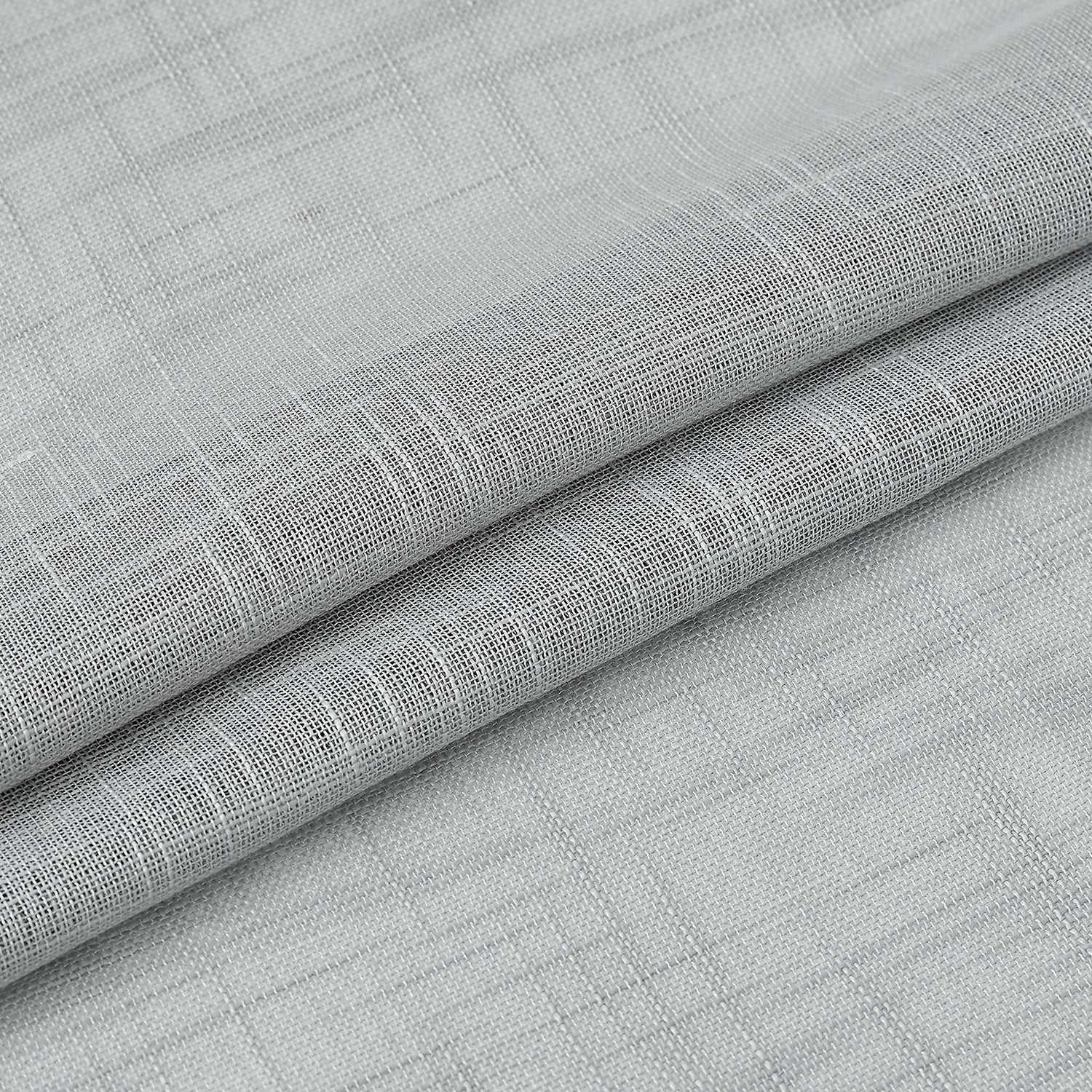 Dainty Home Hannah Solid Criss-Cross Weave Fabric Semi-Sheer Airy & Breathable Light Filtering Grommet Panel Pair