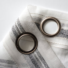 Load image into Gallery viewer, Dainty Home Horizons Linen Look Striped Window Panel Pair