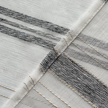 Load image into Gallery viewer, Dainty Home Horizons Linen Look Striped Window Panel Pair