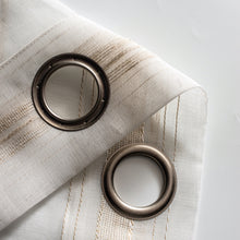 Load image into Gallery viewer, Dainty Home Horizons Linen Look Striped Window Panel Pair