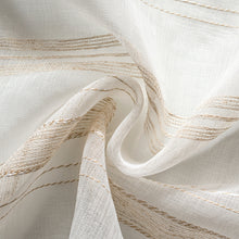 Load image into Gallery viewer, Dainty Home Horizons Linen Look Striped Window Panel Pair