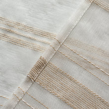 Load image into Gallery viewer, Dainty Home Horizons Linen Look Striped Window Panel Pair