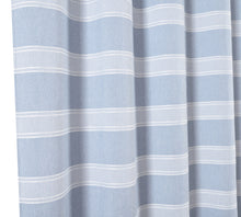 Load image into Gallery viewer, Dainty Home Madison Striped Textured Embossed Weaved Striped Cotton Feel Designed Fabric Shower Curtain