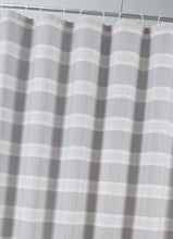 Load image into Gallery viewer, Dainty Home Madison Striped Textured Embossed Weaved Striped Cotton Feel Designed Fabric Shower Curtain