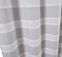 Load image into Gallery viewer, Dainty Home Madison Striped Textured Embossed Weaved Striped Cotton Feel Designed Fabric Shower Curtain