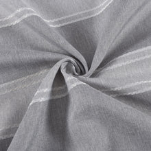 Load image into Gallery viewer, Dainty Home Madison Striped Textured Embossed Weaved Striped Cotton Feel Designed Fabric Shower Curtain