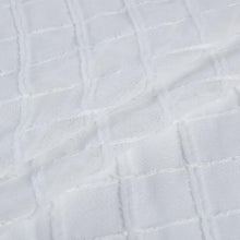 Load image into Gallery viewer, Dainty Home Kelly Geometric Modern 3D Linen-Look Geometric Squares Fabric Shower Curtain With 3D Chenille Squares