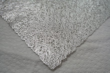 Load image into Gallery viewer, Dainty Home Lacey Woven Metallic Lace Crossweave With Metallic Lace Pattern Reversible 12" x 18" Rectangular Placemats