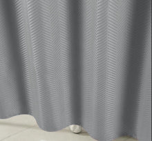 Load image into Gallery viewer, Dainty Home Latona Heavy Matelasse Fabric Shower Curtain with Cotton Feel and Chevron Pattern