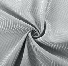 Load image into Gallery viewer, Dainty Home Latona Heavy Matelasse Fabric Shower Curtain with Cotton Feel and Chevron Pattern