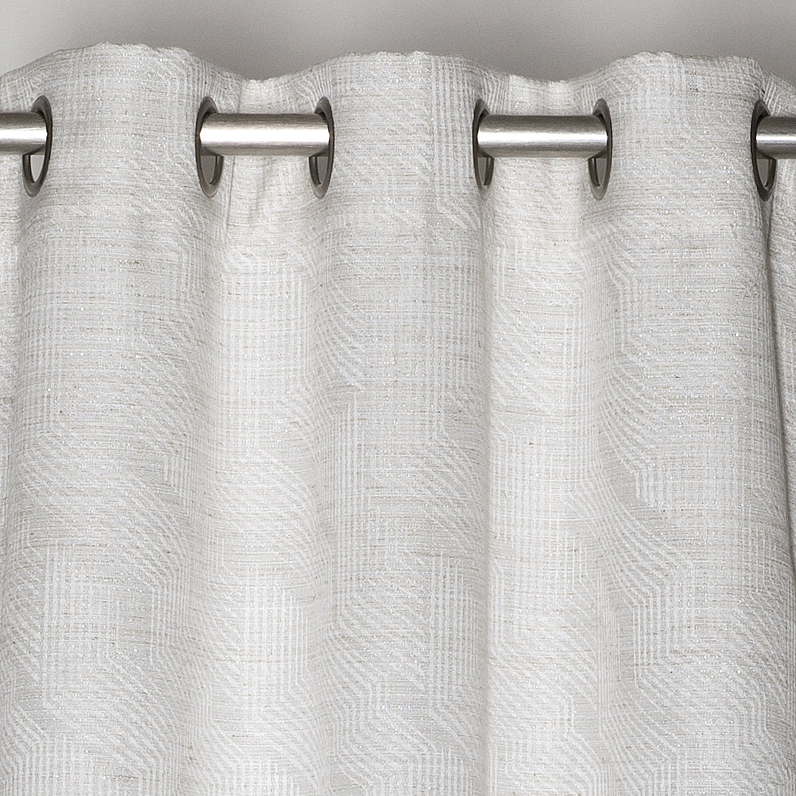 Dainty Home Lexington 3D Threaded Lurex Weaved Jacquard Design Room Darkening Grommet Panel Pair