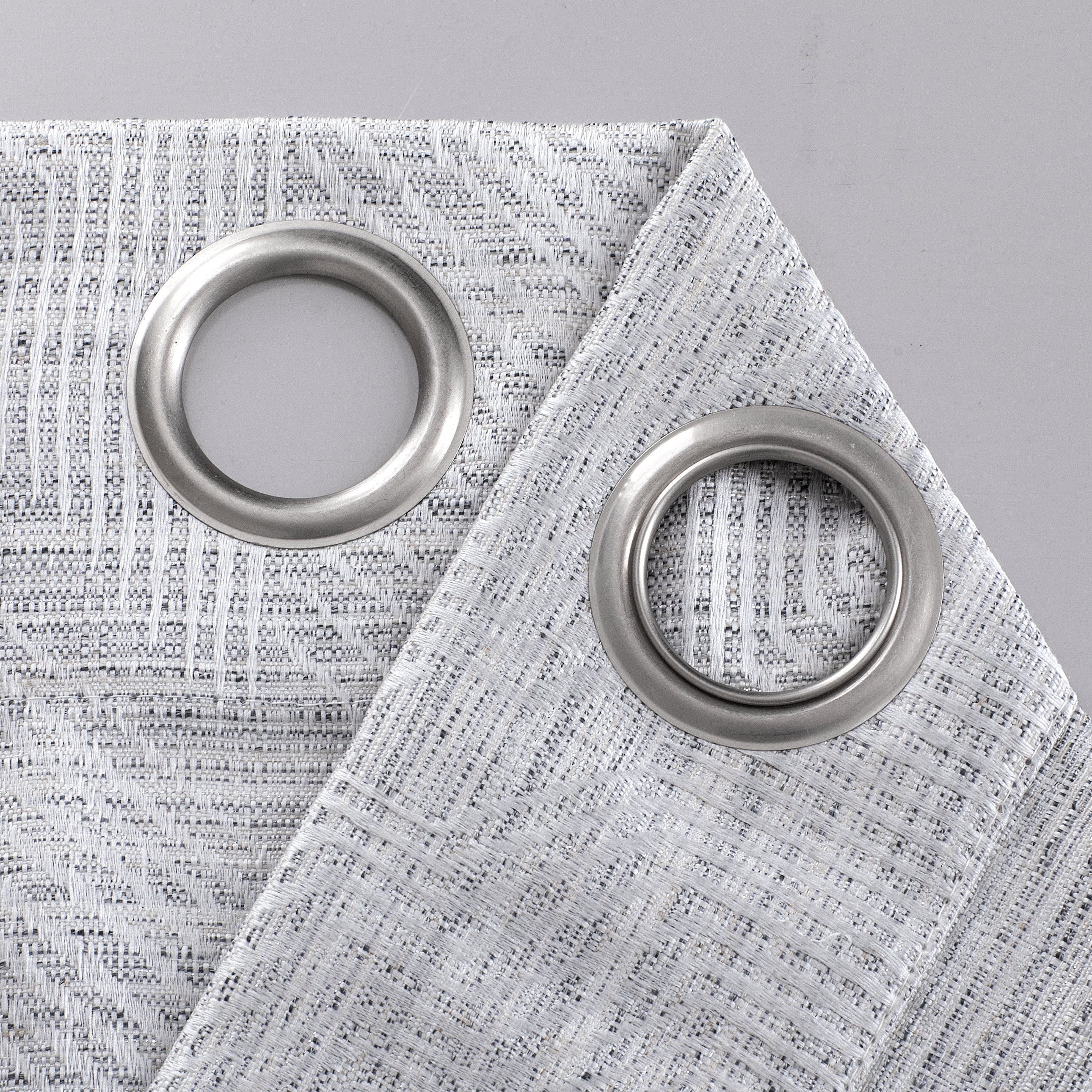 Dainty Home Lexington 3D Threaded Lurex Weaved Jacquard Design Room Darkening Grommet Panel Pair