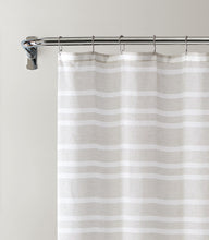 Load image into Gallery viewer, Dainty Home Naples 3D Linen Textured Weaved Linen Look Striped Designed Shower Curtain