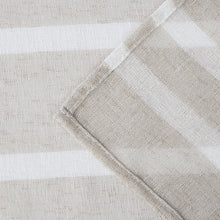 Load image into Gallery viewer, Dainty Home Naples 3D Linen Textured Weaved Linen Look Striped Designed Shower Curtain